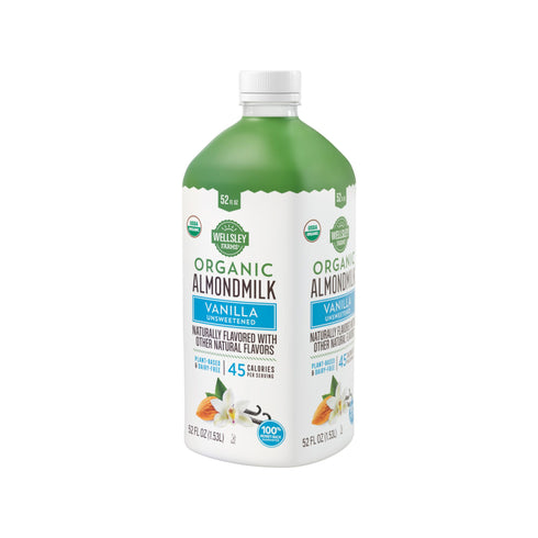 Wellsley Farms USDA Organic Unsweetened Vanilla Almond Milk, 2 pk./52 oz.